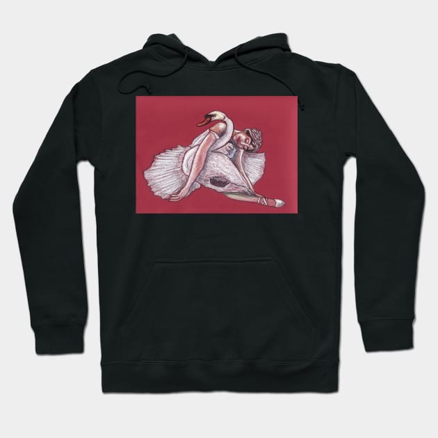 The Dying Swan Hoodie by MagsWilliamson